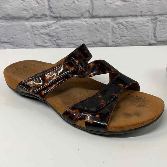 Vionic‎ Sandals Womens 9 Lauren Paros Leopard Brown Straps - Picture 1 of 6